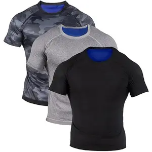 European and American men's shapewear sports fitness clothes, sweaty clothes, short-sleeved full-coated yoga clothes, sweaty sweaty fitness clothes