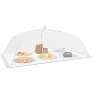 Simply Genius Food Tents for Outdoor Serving - 2-Pack Extra Large 39 in x 24 in, White - Mesh Cover & Foldable Nets for Outdoor Entertaining & Party Supplies, Picnic & Backyard Essentials