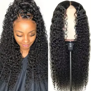 Black Hair Front Wig Lace Women's Long Curly Wavy Hair Wig High Temperature Fiber KL310522 Fujian China