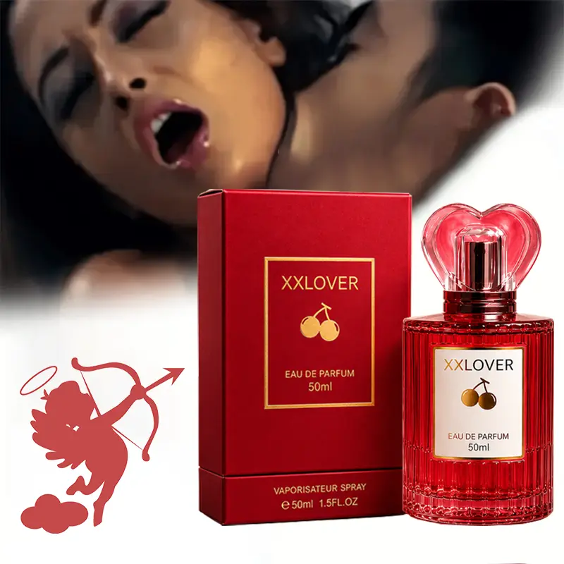 Women Romantic Cherry Fragrance Perfume, XXLOVER Heart Lid Long Lasting Sweet Cherry Eau de Parfum, Elegant Ladies Perfume Gift Box for Valentine's Day Dating