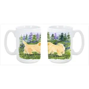 Carolines Treasures  Golden Retriever Dishwasher Safe Microwavable Ceramic Coffee Mug 15 oz.