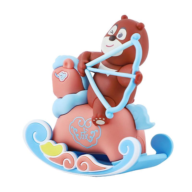 Miniso Bear Outpost Happiness Plus Series Blind Box – Year Of The Horse Collectible Figurine Desk Ornament, Great Gift Idea