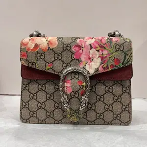 Pre-owned GUCCI Dionysus Shoulder Bag, GG Supreme Canvas with Flora Print, Antique Silver Hardware|19984412