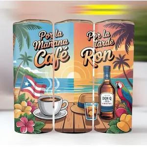 Puerto Rico café y Ron Insulated Tumbler Sustainable Reusable