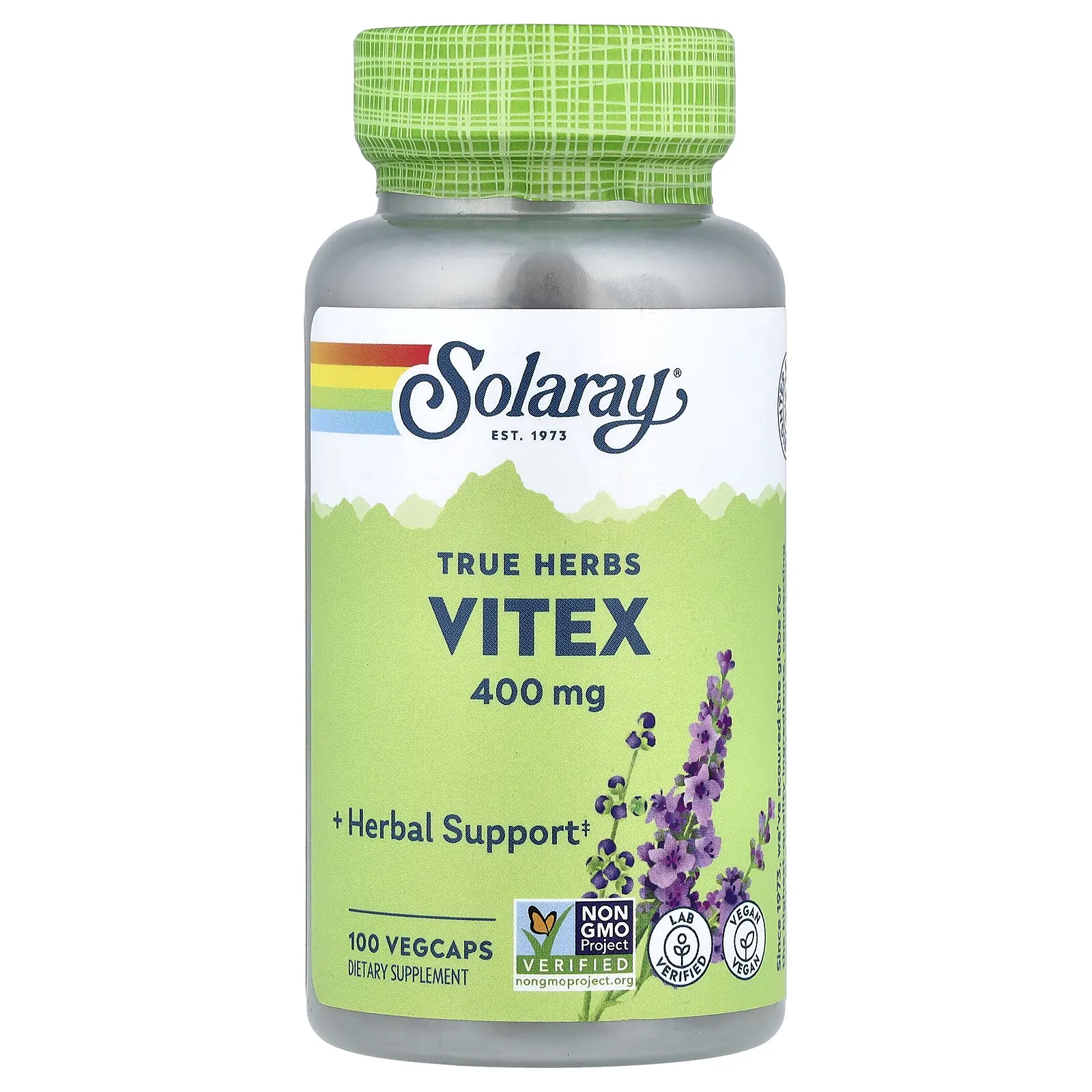 Solaray True Herbs, Vitex, 400 mg, 100 VegCaps