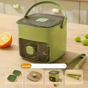 Portable Ice Bucket with Ice Trays & Tongs, Multi-Functional Freezer Ice Container for Home Bar, Camping and Picnics, Ice Cube Mold