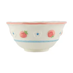 KAWASIMAYA Strawberry Love Rice Bowl 5 Inch Single Serving Home Dining Bowl