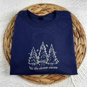 Embroidered Sweatshirt - Christmas Embroidered Sweatshirt