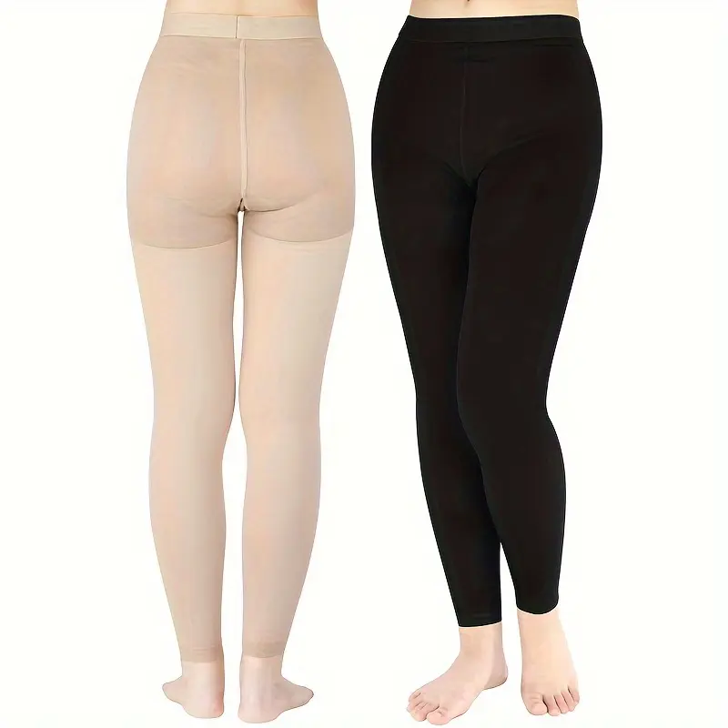 Compression Socks For Women, 20-30mmHg Support Tights, Opaque Footless Waist High Compression Stockings & Leggings