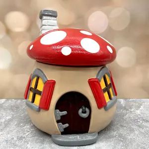 Mushroom House Canister Jar