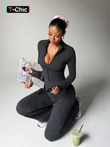 Women's Spring Two-Piece Set, Knitted Zip-Up Jacket with Stand Collar, High-Waist Flared Pants for Yoga and Fitness, Workout Sets, Sportswear Set, Sports Clothing Set, Workout Daily Wear, Yoga Clothes Set