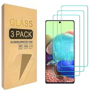 (3 Pack) Samsung Galaxy A71/A72 Screen Protector Tempered Glass, Touch Sensitive 9H Hardness, Case Friendly 6.7 inch