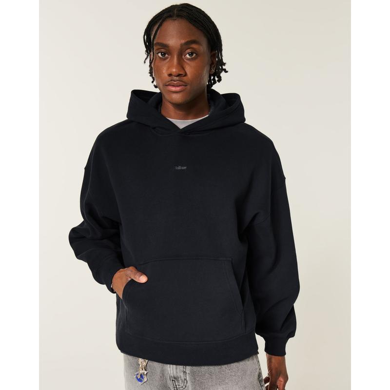 Hollister Feel Good Super Boxy Logo Hoodie