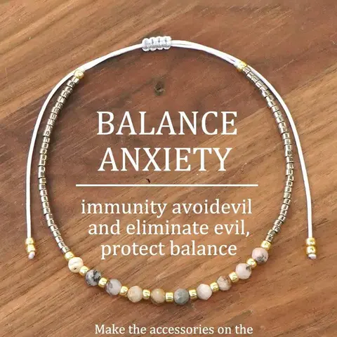 1 Pc Vintage Bohemian Style Anxiety Relief & Immune Boosting, Evil Avoiding & Balancing Crystal Bracelet, Adds Meaning To Your Accessories