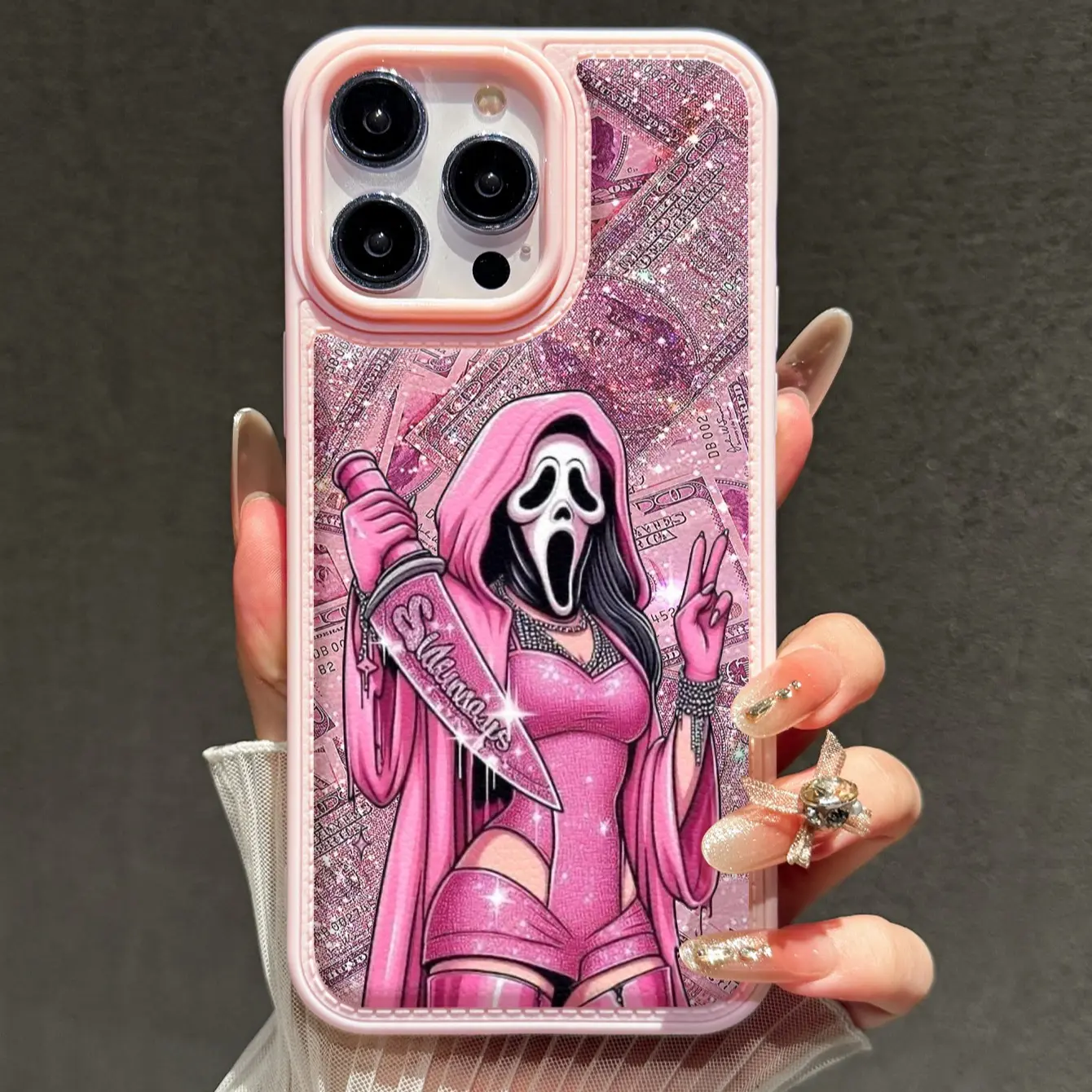 Skull Air Cushion Phone Case Protector for iPhone 15 Pro Max, Protective Shockproof Anti-Drop Full Coverage, Compatible with iPhone 17 16 11 13 Pro 12 XR