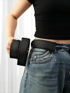 Unisex No Buckle Elastic Waistband, Soft and Stylish Trouser Loops, Comfortable Casual Belt for Men and Women