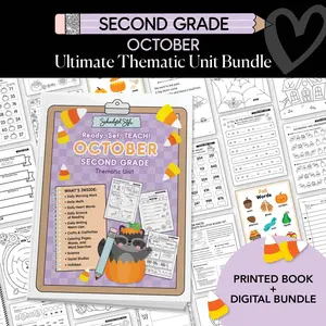 Ultimate Second Grade October Thematic Unit Bundle
