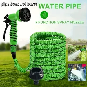 Expandable Garden Hose with Adjustable Spray Nozzle, Multi-Function Watering Equipment, 25ft Soft Tube, Ideal for Yard and Garden