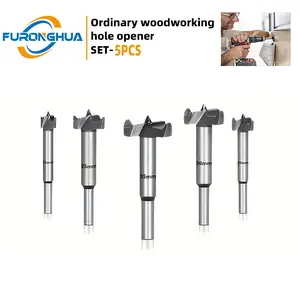 15-35mm Forstner Drill Bits Set Woodworking Tungsten Carbide Self Centering Hole Saw Precision Cutting Tools for Hardwood Plywood DIY Projects