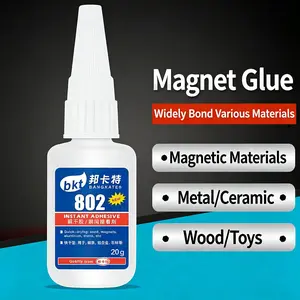 Strong Adhesive Gel for Magnetic Glue, Aluminum Metal Stone Bonding, Fast-Drying Steel Plastic Glue, 1/3/5/10 Packs, Model 802