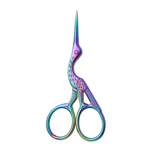 Creative Golden Crane Vintage Titanium Scissors – Lightweight and Durable Tailor Shears for Home Sewing and Embroidery