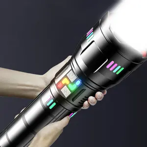 100000 lumens ultra bright tactical flashlight, variable zoom flashlight for outdoor exploration