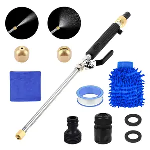 10 piece set of heavy duty high pressure cleaning rods, equipped with a hose nozzle tool