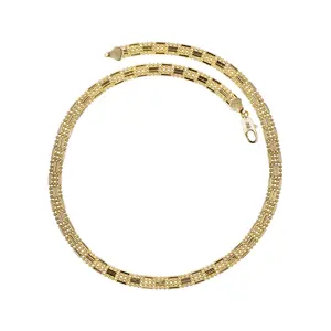 Textured Milano Chain Necklace - 14K Gold-Plated