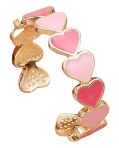 Lovers Lane One Size Adjustable Heart Ring for Anniversaries Valentine's Day Unique Love Jewelry Cubic Zirconia Couple Rings Dainty Stacking Rings