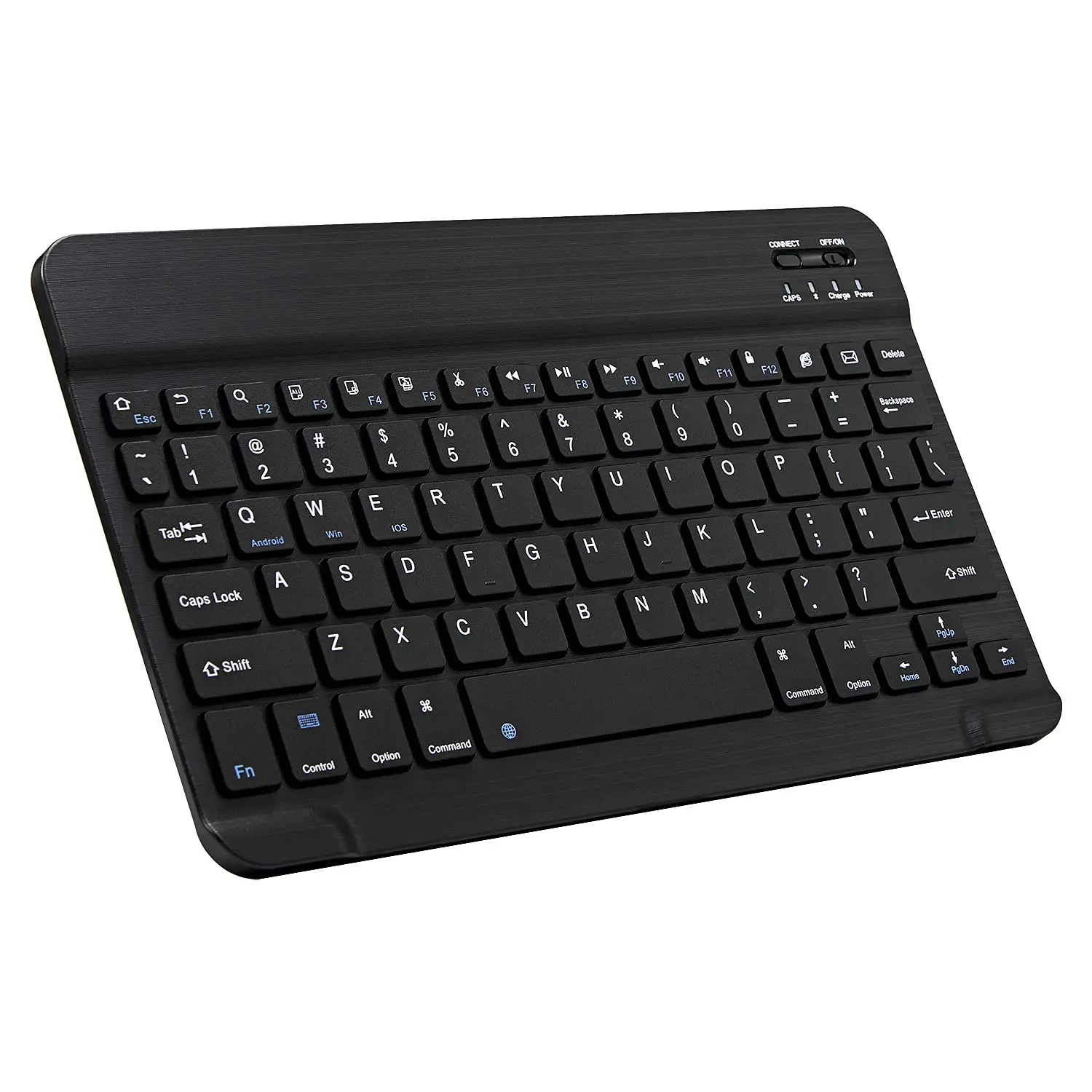 Ultra-Slim Bluetooth Keyboard Portable Mini Wireless Keyboard Rechargeable for Apple iPad iPhone Samsung Tablet Phone Smartphone iPadOS iOS Android (10 inch Black)