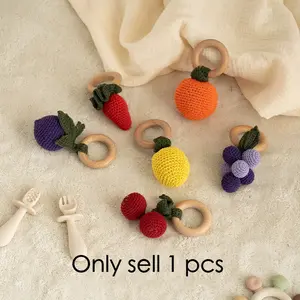 Fruit Design Crochet Baby Teether Toy, Handmade Crochet Fruit Teether Toy, Baby Teething Toy, Newborn Teether, Infant Teether, Sensory Teether, Baby Toys