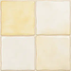 Peel and Stick Light Yellow and Beige Checkerboard Tile Wall Decals, Waterproof Oilproof Removable Stickers, 10PCS Self-Adhesive Vinyl Wall Stickers for Kitchen Bathroom Home Decor