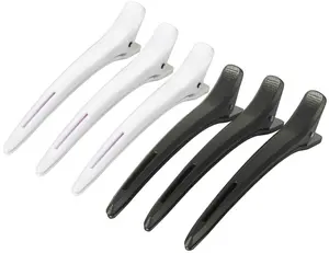 Specific Hair Clips For Styling，6pcs No Crease Duck Billed Clips for Styling, Blow Drying and Makeup | Salon Quality Hair Accessories - 6pcs (3 white +3 black)