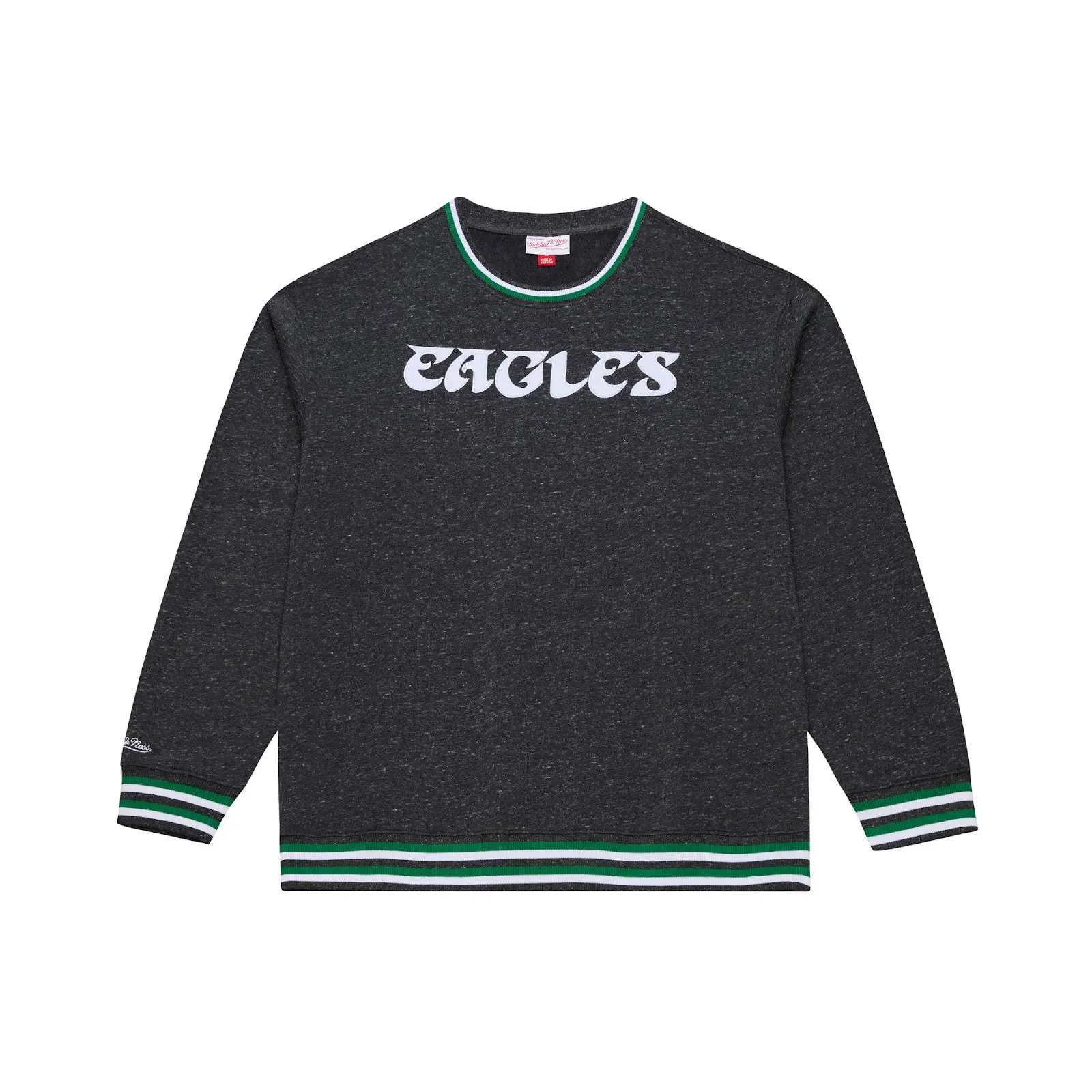 Philadelphia Eagles Charcoal Winning Streak Fleece Sweatshirt NFL Throwback Crewneck Vintage Fan Gear Mitchell & Ness