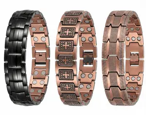 Men’s Copper Bracelet, 3X Ultra Strength Magnetic Bracelets, 99.99% Pure Copper with 3500 Gauss Neodymium Magnets, Adjustable Hypoallergenic Bracelets Target Valentines Day 2026