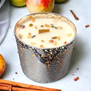 Starlight Candle - Fireside Cider (Wood Wick Carnelian & Tigers Eye Gemstone Soy Candle)