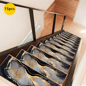 Non-Slip Stair Carpet, Step Protection Carpet, Decorative Bordered Stair Mat for Home Decoration & Bedroom Accessories - Suitable for Indoor, Outdoor Stairs & Multiple Scenarios, Decorative Rug Mat, Stair Runner