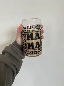 Leopard Print MaMa Soda Can Cup