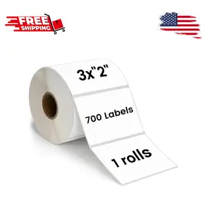 3"x2" Direct Thermal Barcode Labels, Shipping Label 700 per Roll (1 Roll)