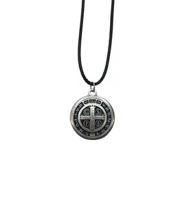 Medal of Saint Benedict Metal of Silver color