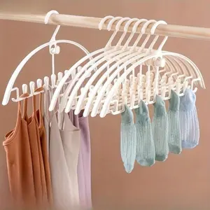 2pcs Set - Premium Multifunctional Clothes Hangers - Seamless Anti-Slip Wave Design for Underwear & Garments - Durable Storage Solution, Space Saving Hanger, Perfect for Household & Clothing Store Displays