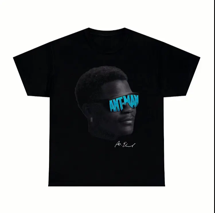 Men's Short-Sleeve Crewneck T-Shirt - Ant Big Head Graphic Design, Streetwear Tropical Casual Top