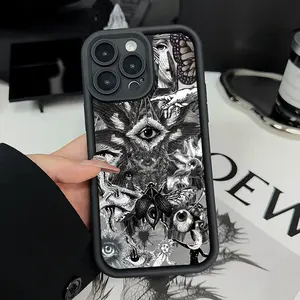 Eye Pattern Case for iPhone 16 15 14 Pro Max 13 12 11 XR XS Plus Shockproof Drop Protection Rugged Durable Silicone Cover Gifts for women men girls boys