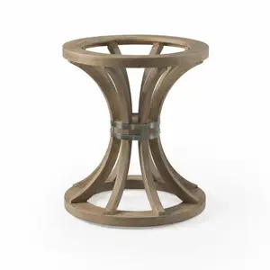 Hourglass Wood Dining Table Base (Base only)