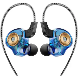 Wired Gaming Earbuds with Microphone, in-Ear  Headphones High Sound Quality Earphones for , Laptop, MP3, Android Smartphones, Fits  3.5mm Jack Device-Blue