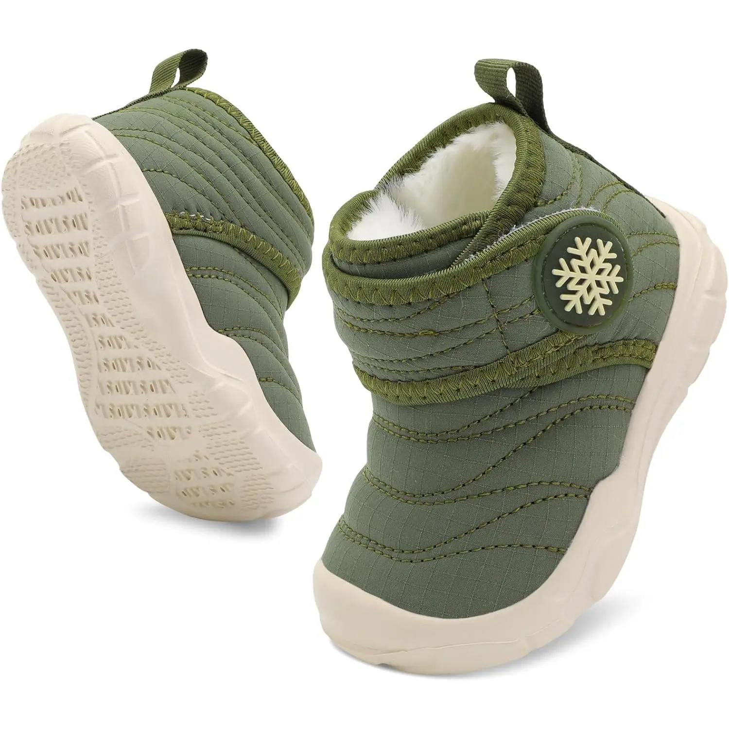 Barefoot Baby Boys Girls Boots Warm Winter House Shoes  Toddler Girls Boys Waterproof Fleece Kids Snow Boots Faux Fur Infant Booties Walking Shoes  Indoor Outdoor
