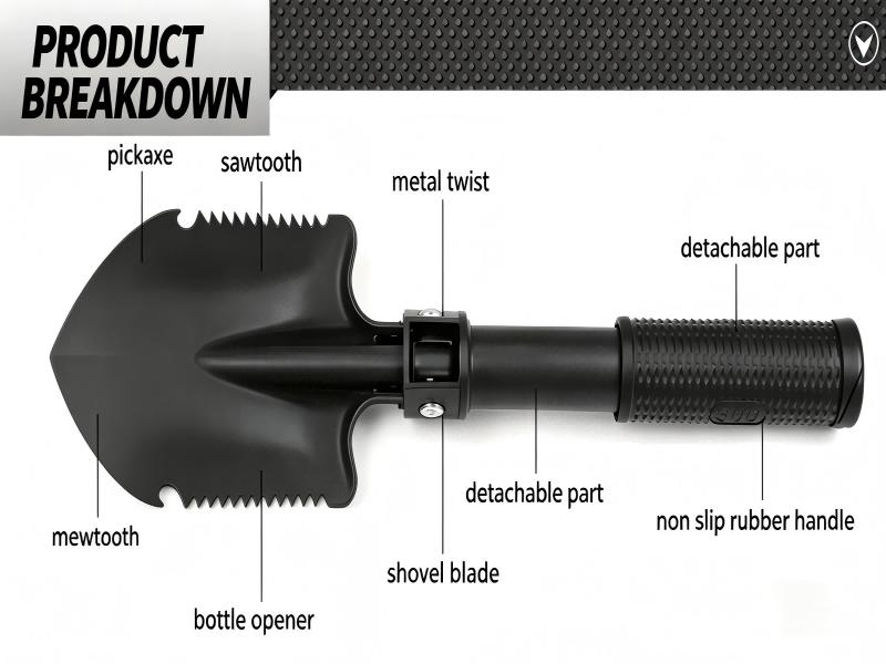 Professional Metal Detector Kit | Heavy-Duty Folding Shovel & Adjustable Search Coil for Camping & Treasure Hunting