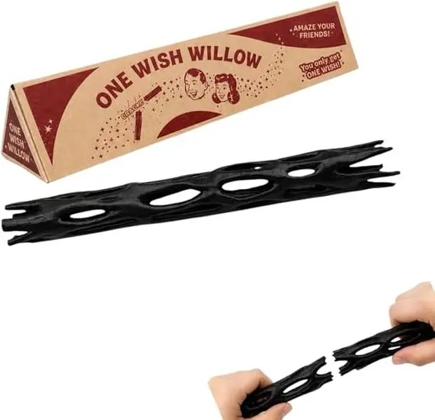 One Wish Willow Halloween Magic Wish Stick, Expandable Novelty Magic Wand Toy with Fun Trick Effect, Halloween Party Prop, Costume Accessory, Spooky Decoration, Creative Gift for Kids, Friends and Family