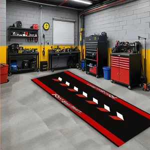 1pc Sporty Simple Durable Motorcycle Mat Long Modern Runner Rug for Garage Living Room Motorcycle Decoration, Indoor Carpet, Easy Storage