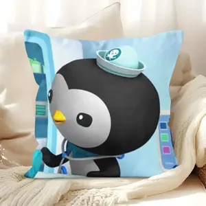 1PC 2D flat design Octonauts pillowcase, soft polyester, zipper closure, cute cartoon design, medical theme, perfect for home, office or car decoration (without insert), decorative pillowcase
